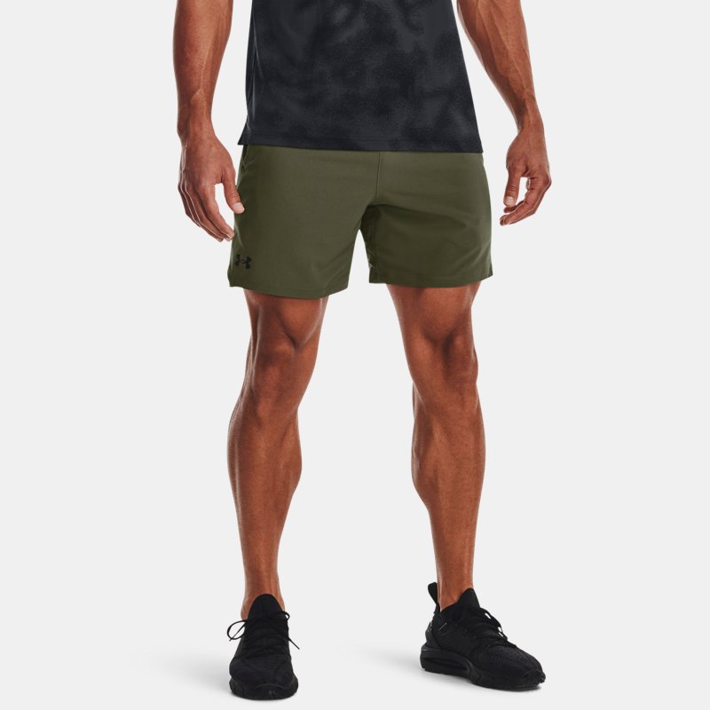 Pantalón corto de 15 cm Under Armour Vanish Woven para hombre Marine OD Verde / Negro S